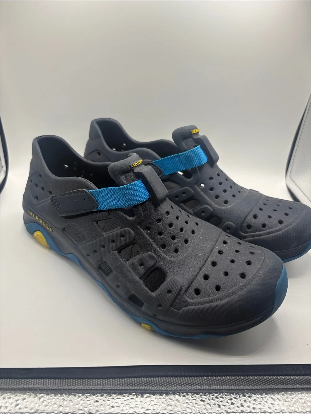 Merrell Kids Navy and Bright Blue Water Shoes